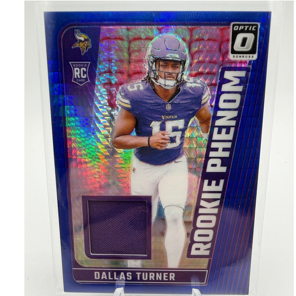 Dallas Turner Rookie Phenom Purple Cracked Ice 2024 Optic RPB-DTR NFL Vikings
